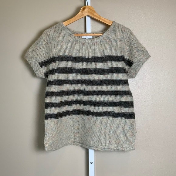 GAP Short Sleeve Striped Mohair Sweater - Picture 1 of 16